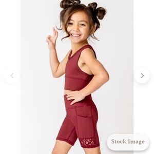 NWT Joyfolie Set Liv Bike Shorts and Sport Top Sz 10